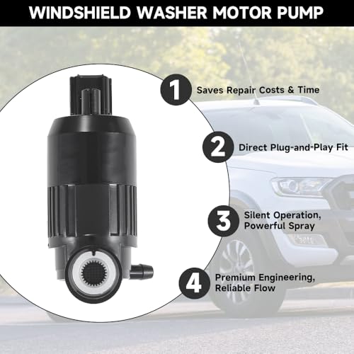 YOLLKY Windshield Washer Pump for Ford Lincoln BA5317664AA