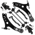 SCITOO 8pcs Front Suspension Kit Lower Control Arm Assembly Lower Ball Joints Outer Tie Rod Ends Sway Bar Links fit for 2012-2017 for Toyota Camry 2013-2018 for Toyota Avalon