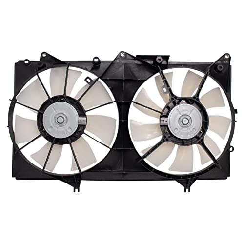 TRQ Radiator Dual Cooling Fan Assembly Compatible with 2004-2006 Lexus ES330 Toyota Camry 2004-2008 Solara LX3115111