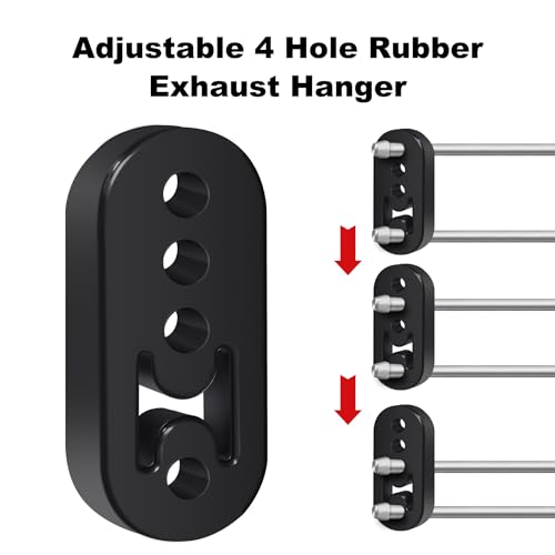 EVIL ENERGY Exhaust Hanger Rubber Adjustable Insulator Bushing Mount 4 Holes Universal 4PCS