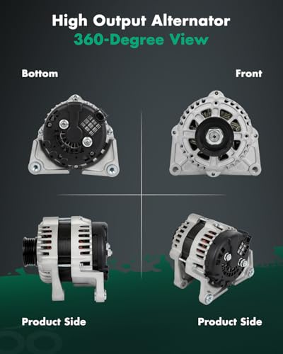 SCITOO Alternator Fit for Chevrolet for Aveo 1.6L 2009-2011,for Chevrolet for Aveo5 1.6L 2009-2011,for Pontiac for G3 1.6L 2009-2010,for Pontiac for G3 Wave 1.6L 09 12V 95Amp CW 5-Groove 8486