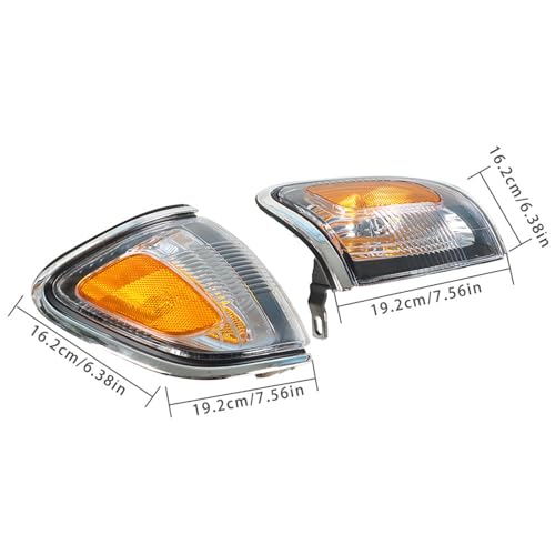 Silscvtt 1 Pair Front Turn Signal Lights Replacement for Toyota Tacoma 2001-2004 Right and Left Side Marker Lamps 8161004080 8162004080