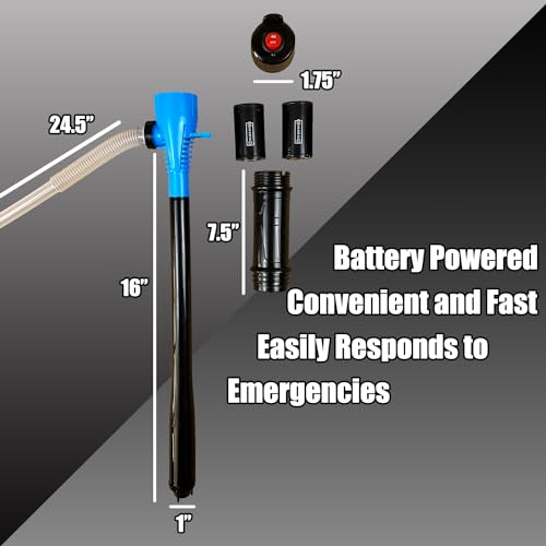 KJE Portable Battery Powered Operated Liquid Transfer Pump, 2.2 Gallons Per Minute, Multi-Function Electric Siphon Pump For Gasoline Diesel Water Fuel