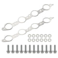 Sorello 2 PCS MLS Exhaust Header Manifold Gasket with Bolts Compatible with Cadillac CTS Escalade for Chevy Camaro Silverado GMC Pontiac for LS Engines 4.8L 5.3L 5.7L - Replaces 12617944 12600530