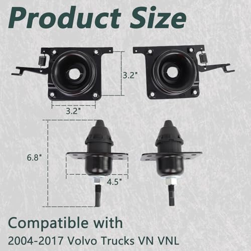 VKVXCLON 4PCS Upper and Lower Latches & Hood Release Latch, Compatible with Volvo VN VNL Latches (2004-2018), for 20498998 8074938 20565619, for Driver and Passenger Side