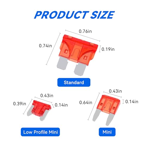 Couslcd 306PCS Car Fuse Assortment Kit, Mixed Vehicle Blade Fuses, Standard & Mini & Low Profile Mini Fuse-2A 5A 7.5A 10A 15A 20A 25A 30A 35A, Car Replacement Accessories for Most Vehicle