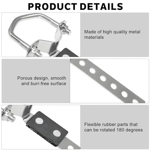 2 Pcs Heavy Duty Exhaust Hangers, Flexible Swivel Muffler Hanger Tail Pipe Hanger, Universal Tailpipe Bracket for Most Car Truck Exhaust Systems, Fits 1-1/2" - 2 1-/4" Pipe