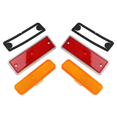 LAFORMO El Camino Side Marker Light - Set of 4 Front and Rear Side Marker Lens Light Compatible With 1982 1983 1984 1985 1986 1987 Chev-y El Camino,GM-C Caballero #913417, 929986