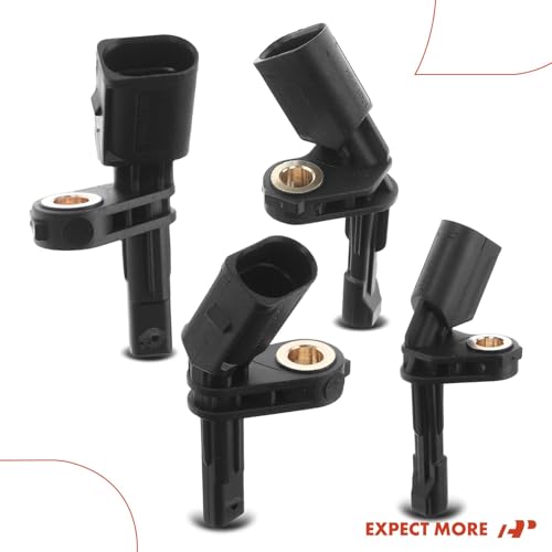 A-Premium Set of 4 Front Rear Left and Right ABS Wheel Speed Sensor Compatible with Volkswagen, Audi, Seat Models - Jetta, Jetta City, Passat CC, Golf, Beetle, A3 Quattro, CC, Eos, GTI, TT, R32
