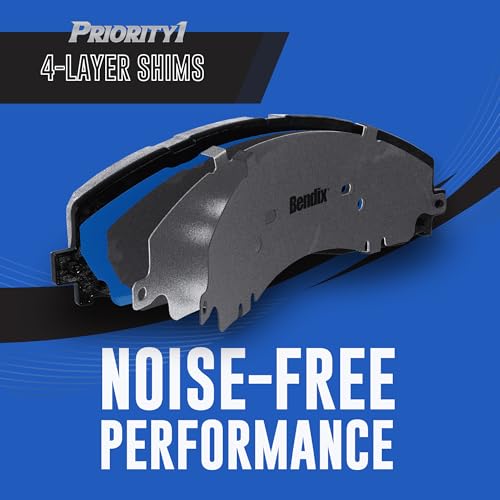Bendix Priority1 CFC536 Ceramic Rear Brake Pads for Select Models Acura CL, Legend, RDX, RL, TL, Honda Accord, Civic, CR-V, Element, Odyssey, Isuzu Oasis