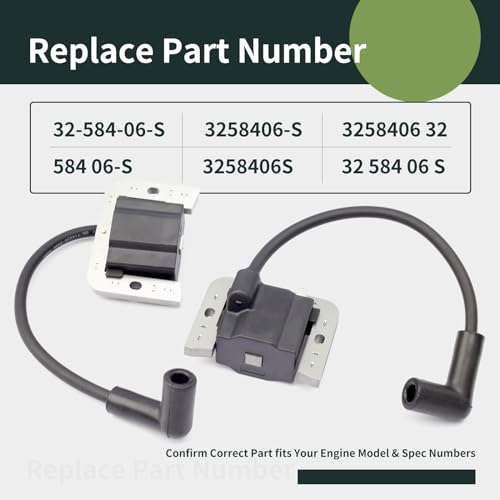 ALLCSM 32-584-06-S Ignition Coil Module 2 Pack Compatible with Kohler KT ZT Engines 7000 Series Lawn Mower KT610 KT715 KT740 ZT720 ZT730 Replaces 3258406-S 32 584 06-S 3258406 3258406S 32 584 06 S