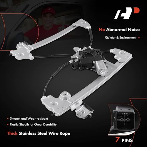 A-Premium Front Driver Side Power Window Regulator with Motor Assembly Fit for Chevy Cruze 2011-2015, Chevy Cruze Limited 2016 - with 7 Pins Motor (with Auto Up and Down Function), Replaces # 94532757
