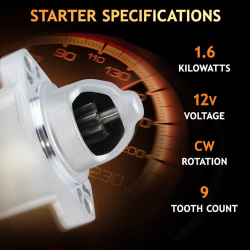 10914N Starter Compatible with 2013-2017 Honda Accord 2.4,2015-2016 Honda CR-V CRV 2.4, 2016-2019 2.0 Civic 13 14 15 16 17 18 19 31200-5A2-A51 SM-74009 SM740-09 191-711 S-80548 31200-5A2-A52