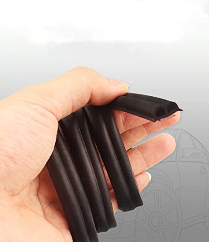 33Ft Universal Self Adhesive Weather Seal Strip for Car, 51/100 Inch Wide X 1/5 Inch Thick, Auto Door & Window Weatherstrip with Engine Cover (2 Rolls, 16.5 Ft Each)