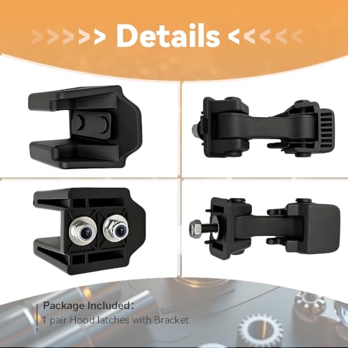 DSkoiph Hood Latch Catch w/Bracket Compatible with Jeep Wrangler TJ 1997-2006