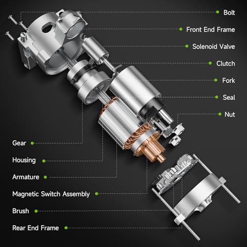 19616 Starter Compatible with Chrysler 200 11-17, Town & Country 11-16, V6 3.6L, 2011-2019 Dodge Journey, Grand Caravan 11-20, Avenger 11-14, Ram C/V Promaster 1500 2500 3500, 14 Jeep Cherokee 3.2L