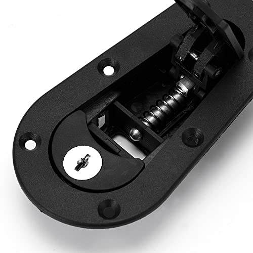 Hypertune Universal Racing Car Flush Hood Latch & Pin Kit - Engine Bonnet Lock Kit - Flush Mounted Hood Pins - Black