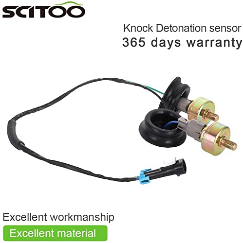 SCITOO Knock Sensor 12575869 Ignition Detonation Sensor Fit for Chevrolet Silverado Suburban Tahoe for GMC Envoy XL Savana Sierra 1500 2500 3500 Yukon XL for Hummer H2 for Pontiac Firebird GTO
