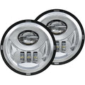 GXENOGO LED Fog Light Assembly Compatible with Tacoma 2005-2011/ Solara 2004-2006/ Sequoia 2008-2015/ Tundra 2007-2013- Pair, Chrome
