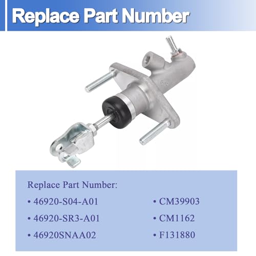 46920-SR3-A01 Clutch Master Cylinder Without Reservoir Compatible with CR-V Civic Accord TL RSX Replace 46920S04A01 46920SNAA02