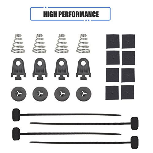 12 Inch Slim Fan Push Pull Electric Radiator Cooling Fan Universal High Performance 12V 80W Motor with Fan Mounting Kit (Black)