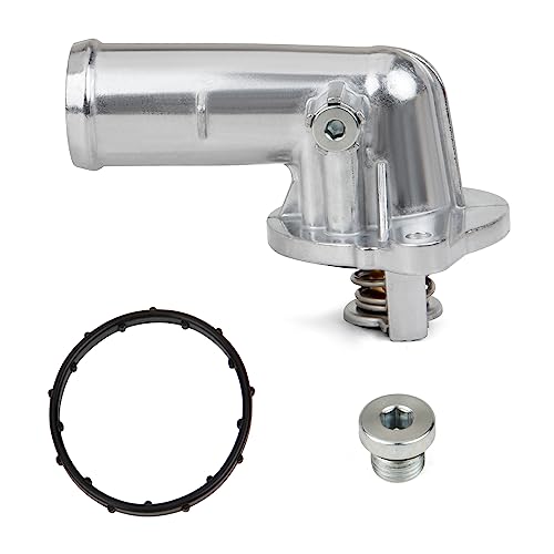 MITZONE Upgrade Aluminum Thermostat Housing Assembly Compatible with Dodge Durango Grand Cherokee 2011-2015 Wrangler JK 2012-2018 Replace 902-852 5184651AG 5184651AH
