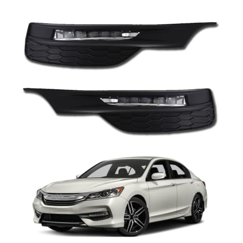 Nurniacl 1 Pair Fog Lights Assembly with Bezel Wiring Harness & Switch Left and Right Side Replacement for Accord Sedan 2DR 4DR 2016 2017