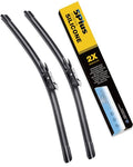 5 PLUS® Silicone 22 Inch Wiper Blades 2 Pack Replacement For CHEVY Silverado 2013-2008 Tahoe 2014-2007/GMC Sierra Yukon 2013-2008, Automotive Replacement Windshield Wipers With Water Repellent.