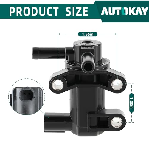 AUTOKAY 36162-RAA-A01 Canister Purge Solenoid Valve Fits for Honda Accord 2.4L 2003-2007/ Element 2003-2011/for Acura TSX 2004-2005