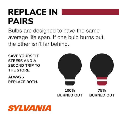 SYLVANIA - 3457A Long Life Miniature - Amber Bulb, Ideal for Park and Turn Lights (Contains 2 Bulbs)