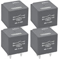Automotive Relay 15328864 D1741C (Pack of 4) – 12V 40A 4-Pin SPDT Automotive Relay 12193604 13503102 Replacement – A/C Compressor, Starter & Fan Control for Chevy Silverado, GMC, Buick