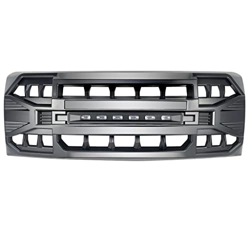 MEGAIE Front Grill Replacement for F150 2009-2014, Matte Black Front Bumper Grille w/Off-Road Lights