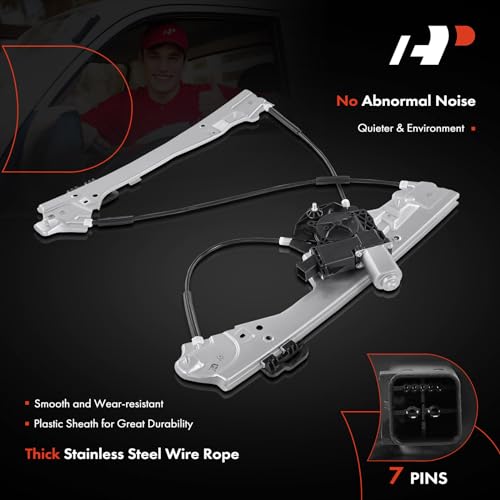 A-Premium Electric Power Window Regulator with Motor Compatible with Chevrolet Colorado & GMC Canyon, 2015-2020, Pickup, Front Left Driver Side