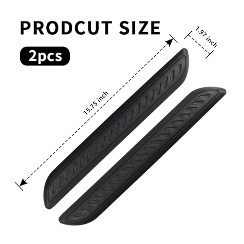 2PCS Rubber Car Bumper Guard,Anti-Collision Anti-Scratch Car Rear Bumper Protector Strip,Universal Car Bumper Protector Guard Car Exterior Accessories for Cars Trucks SUVs (Black)