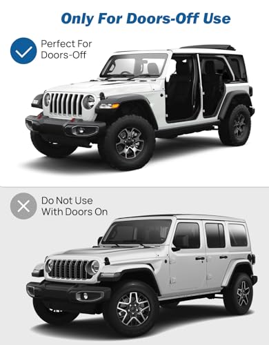 JOYTUTUS Mirrors Doors Off Compatible with 2018-2023 Wrangler JL/JLU & Gladiator JT, JL Side Mirrors with Ball Adapter, Wider View No Vibrate & Wobble (NOT FIT 2024-2026 Wrangler & Gladiator JT)