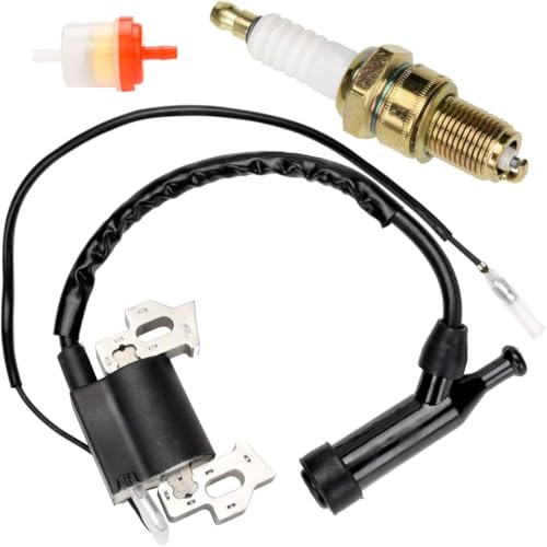 FVRITO Ignition Coil Spark Plug Kit Compatible with Predator 212cc 196cc Gx160 Gx200 Clone Engine Coleman CT200U CT200U-EX BT200X KT196 Baja MB165 MB200 Generator Mini Bike Go Kart Lawn Mower Parts