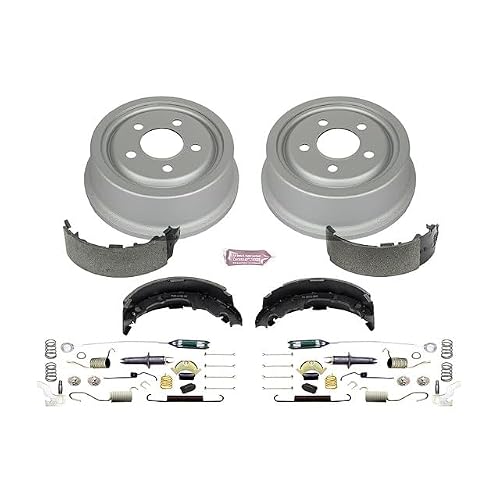 Power Stop KOE15300DK Autospecialty Rear Replacement Brake Kit-OE Brake Drums & Brake Shoes For 1992-2001 Jeep Cherokee | 1991-1995 1996 1997 1998 1999 2000 Jeep Wrangler [Application Specific]