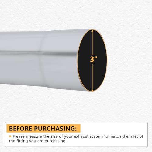 LCGP 45 Degree Exhaust Tube 3"OD Made of Super Quality Mild Steel DIY Exhaust Pipe