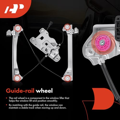 A-Premium Electric Power Window Regulator with Motor Compatible with Chevrolet Colorado & GMC Canyon, 2015-2020, Pickup, Front Left Driver Side