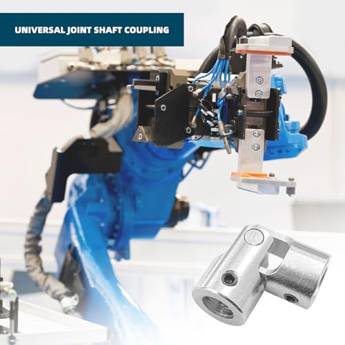 4 Pcs 8mm to 8mm Universal Joint Shaft Coupling Rotatable Metal Shaf Coupling Motor Connector Coupler with Screws and Wrench for RC Car Robot Crawler Boat