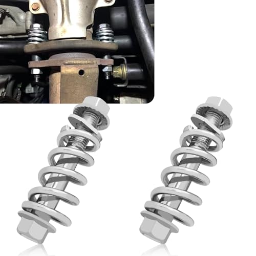 QKYS 2PCS M10x1.25 Exhaust Manifold Bolts, Exhaust Flange Bolts, Muffler Repair Kit with Springs, for Automotive Exhaust Manifold Gasket Reduce Vibration Car Accessories Universal for Most Cars