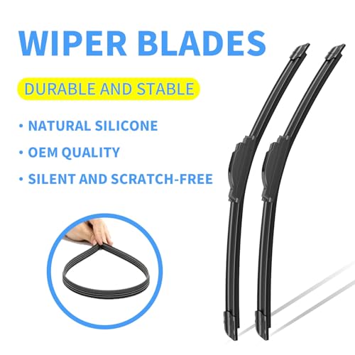 Gavimnal® 24"+24" Silicone Wiper Blades Replacement For Dodge Ram 1500 2002-2008 Ram 2500 2003-2008 Ram 3500 2003-2008 Ram 1500 2019-2025,All-Season Front Windshield Wiper Blades(Set of 2)