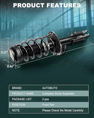 AUTOMUTO Strut Spring Assembly Front Pair Shock Absorber for 2013 2014 2015 2016 2017 2018 2019 for Buick Encore AWD 272935 272934