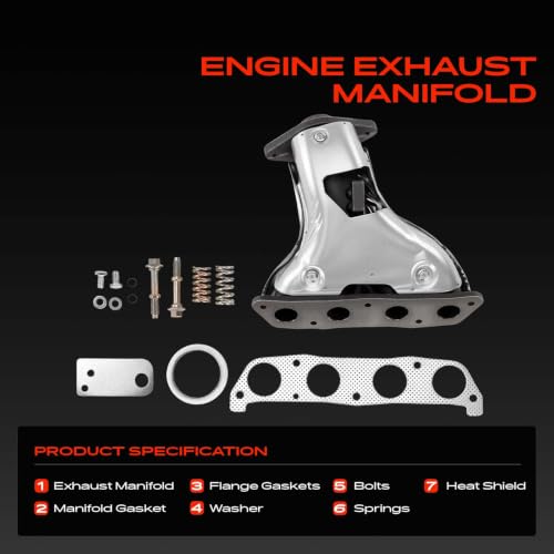 A-Premium [L4 1.8L] Engine Exhaust Manifold Kit W/Gaskets Compatible with Toyota Corolla 2002-2008, Matrix 2003-2008 & Pontiac Vibe 2003-2008, Replaces 171040D040 1710422100