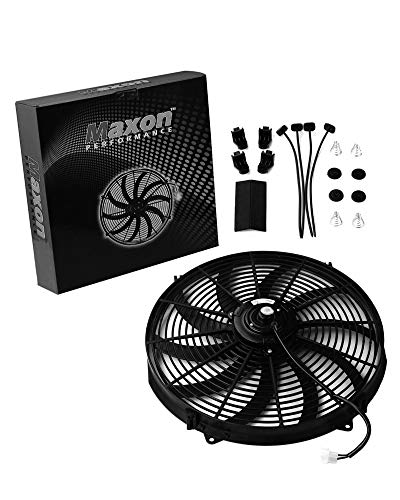 16" inch Universal Slim Fan Push Pull Electric Radiator Cooling 12V Mount Kit