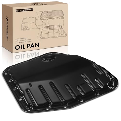 A-Premium Transmission Oil Pan with Drain Plug Compatible with Toyota Corolla 2003-2008, Matrix 2003-2008, L4 1.8L Gas and FWD Only