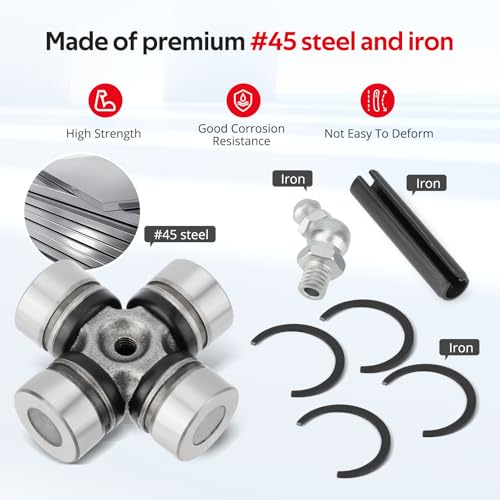 3235616 3235500 Front Rear Prop Shaft U-Joint for Polaris RZR 1000 900 800-4 Turbo RS1 Ranger Crew 1000 900 800 570 500 Diesel （3 Set）