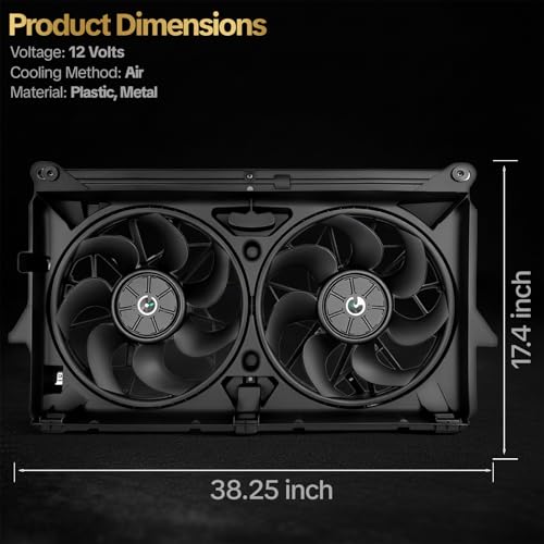 AUTISTOP 620-654 Engine Radiator Cooling Fan Assembly for 2007-2013 Chevy Avalanche Silverado Suburban Escalade Tahoe Sierra Yukon Silverado 620654 15780788