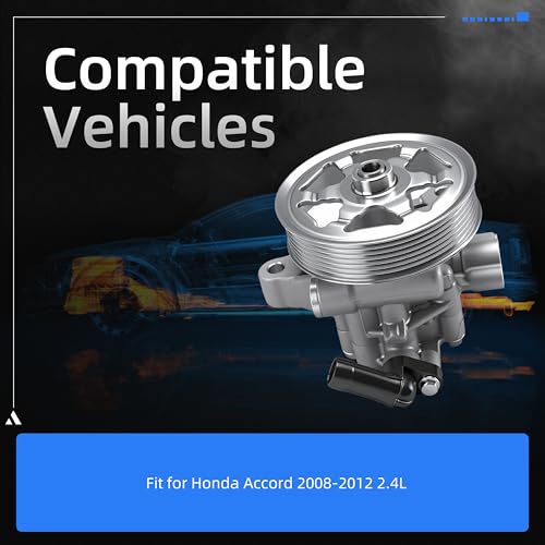 Loautong Power Steering Pump with Pulley, for Honda Accord 2008 2009 2010 2011 2012 2.4L, OE 21-5495, 56100R40A03