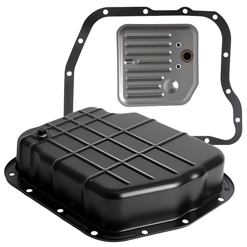 Riyhch Transmission Oil Pan with Gasket, Drain Plug & Transmission Filter, for 46RE 47RE 48RE, for Dodge Ram 1500 2500 3500 1998-2006, for Dakota Durango 1998-2003, 4.7L 5.2L 5.9L 6.7L 8.0L 8.3L